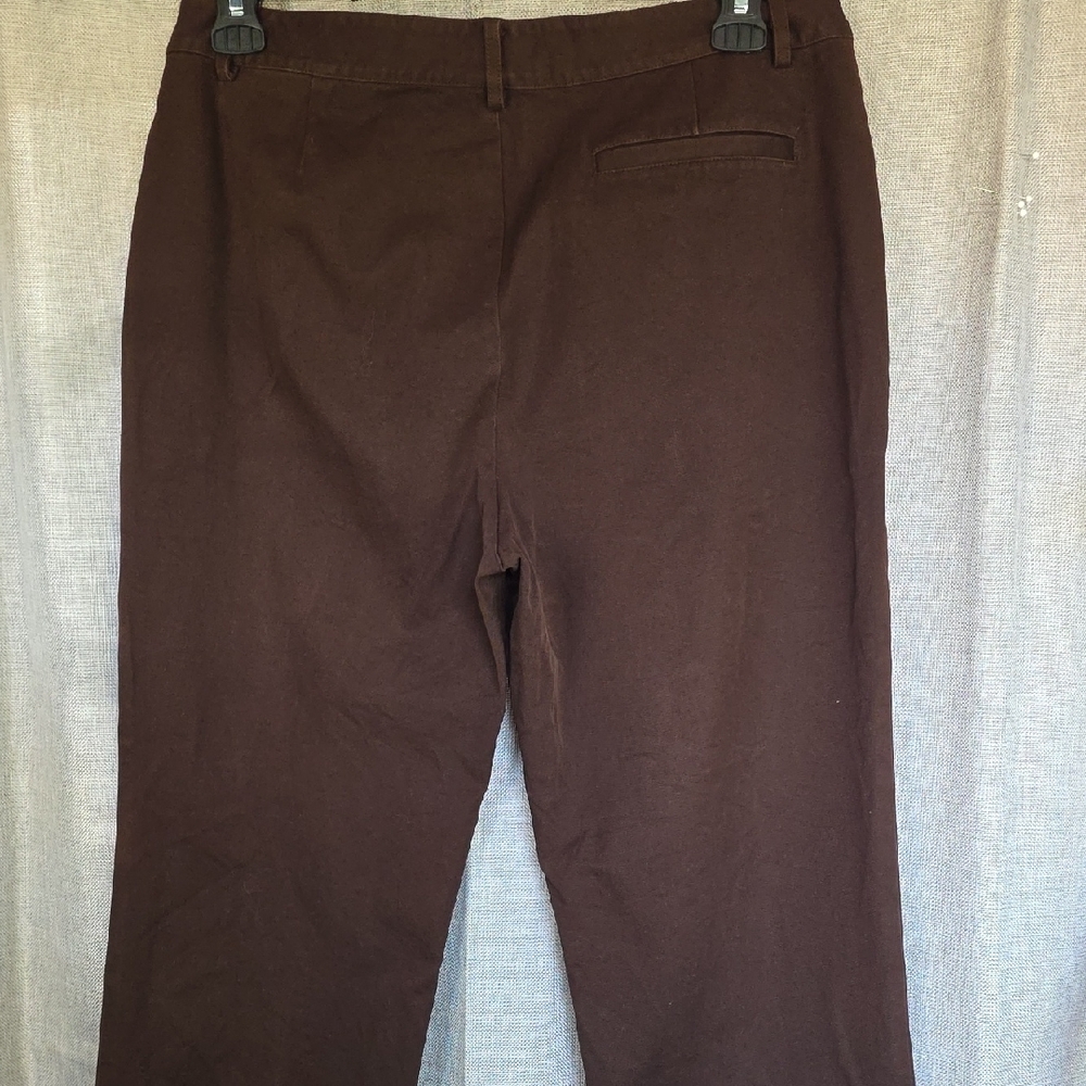 Lauren Ralph Lauren Dark Brown Straight Leg Pant Women‎ Sz 12 H3 2025278 - Picture 7 of 11